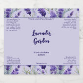 紫色の防水ラベンダー化粧品ボトルラベル スパークリングワインラベル (シングルラベル)