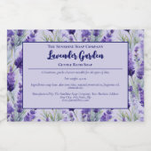 紫色の防水ラベンダー石鹸の化粧品ラベル フードラベル (シングルラベル)