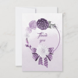 紫色の陰花リースサンキューカード サンキューカード