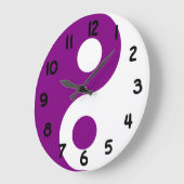 紫色の陰陽の柱時計 ラージ壁時計 (傾斜)