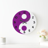 紫色の陰陽の柱時計 ラージ壁時計 (ホーム)