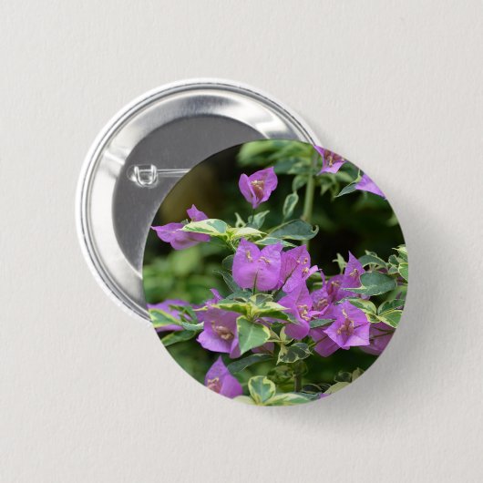 紫色の雑色のクレープおよびミルテ 缶バッジ (正面&裏面)