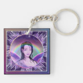 紫色の雨の妖精のキーチェーン キーホルダー (裏面)
