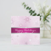 紫色の雪片の休日の招待状 招待状 (スタンド正面)