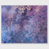 紫色の雪片の包装紙 ラッピングペーパー (フラット)