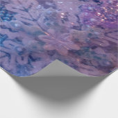 紫色の雪片の包装紙 ラッピングペーパー (角)