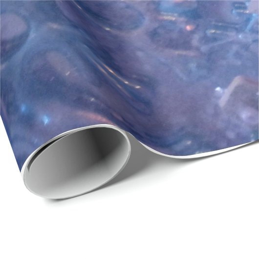 紫色の雪片の包装紙 ラッピングペーパー (ロールコーナー)