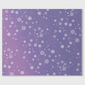 紫色の雪片の包装紙 ラッピングペーパー (フラット)