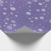 紫色の雪片の包装紙 ラッピングペーパー (角)