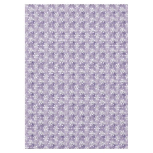 紫色の雪片パターン休日のテーブルクロス テーブルクロス (正面)