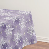 紫色の雪片パターン休日のテーブルクロス テーブルクロス (インサイチュ)