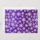 紫色の雪片フォトスイート16招待状 招待状 (裏面)