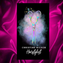 紫色の雲のヘアスタイリストの鋏