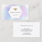 紫色の雲の上に蜂の巣箱 名刺 (正面/裏面)