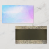 紫色の雲の精神的な空ライト名刺 名刺 (正面/裏面)