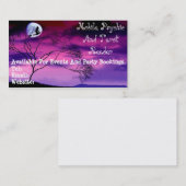 紫色の霊魂およびタロットの読者の名刺 名刺 (正面/裏面)