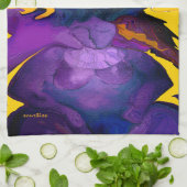 紫色の霞の台所タオル キッチンタオル (折り畳み)