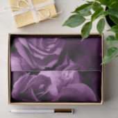 紫色の霞はカスタムな10lbティッシュペーパー-白い上がりました 薄葉紙 (ギフト)