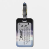 紫色の霞サービス犬写真付き身分証明書 ラゲッジタグ (裏面縦)