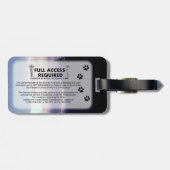 紫色の霞サービス犬写真付き身分証明書 ラゲッジタグ (裏面横)