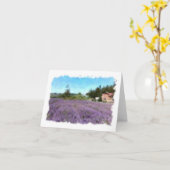 紫色の霞 カード (黄色い花)