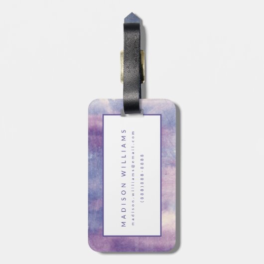 紫色の霞II ラゲッジタグ (裏面縦)