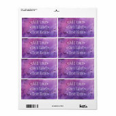 紫色の霧カスタムの住所の宛名ラベル1 ラベル (フルシート)