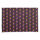 紫色の青いキャンドルろうそくライトパターンロマンチック 枕カバー (正面右)