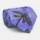 紫色の青いトンボ飛行タイ ネクタイ (ロール)
