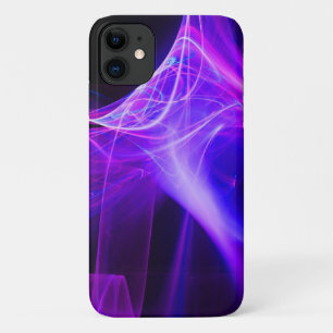 紫色の青いピンクのフラクタル渦巻き iPhone 11 ケース