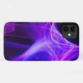 紫色の青いピンクのフラクタル渦巻き Case-Mate iPhoneケース (裏面(横))
