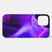 紫色の青いピンクのフラクタル渦巻き Case-Mate iPhoneケース (裏面 (横))