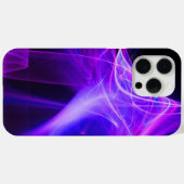 紫色の青いピンクのフラクタル渦巻き Case-Mate iPhoneケース (裏面 (横))