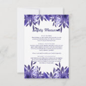 紫色の青いフローラの葉の安全対策カード (正面)