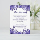 紫色の青いフローラの葉の安全対策カード (スタンド正面)