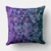 紫色の青い三角形の枕 クッション (裏面)