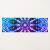 紫色の青い曼荼羅 ヨガマット (正面(横))