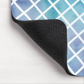 紫色の青い水色タイル マウスパッド (コーナー)