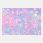 紫色の青い色合いのオパール宝石 ラッピングペーパーシート (正面2)