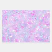 紫色の青い色合いのオパール宝石 ラッピングペーパーシート (正面)