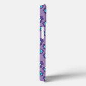 紫色の青い花のパターン Case-Mate iPhoneケース (裏面 / 右)