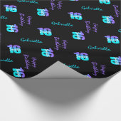 紫色の青い菓子16のパーソナライズな包装紙 ラッピングペーパー (角)