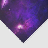 紫色の青い調子の宇宙の銀河系の惑星の星 薄葉紙 (詳細)