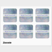 紫色の青い霧の水色キャンドルラベル スクエアシール (シート)