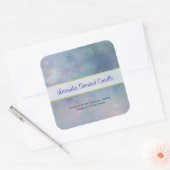 紫色の青い霧の水色キャンドルラベル スクエアシール (封筒)