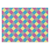 紫色の青い黄色のパターン テーブルクロス (正面(横))