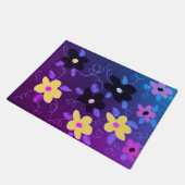 紫色の青と黄色 ドアマット (アングル)