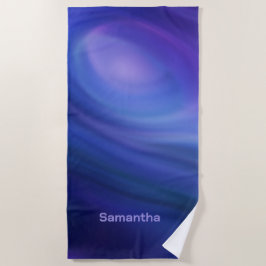 紫色の青のグラデーシグラデーションョン ビーチタオル
