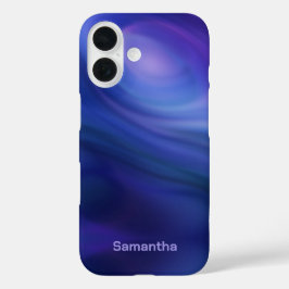 紫色の青のグラデーシグラデーションョン iPhone 16ケース