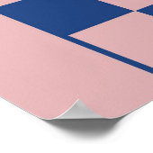 紫色の青の生ま市松模様にれ威厳があるたカレンダー ポスター (角)